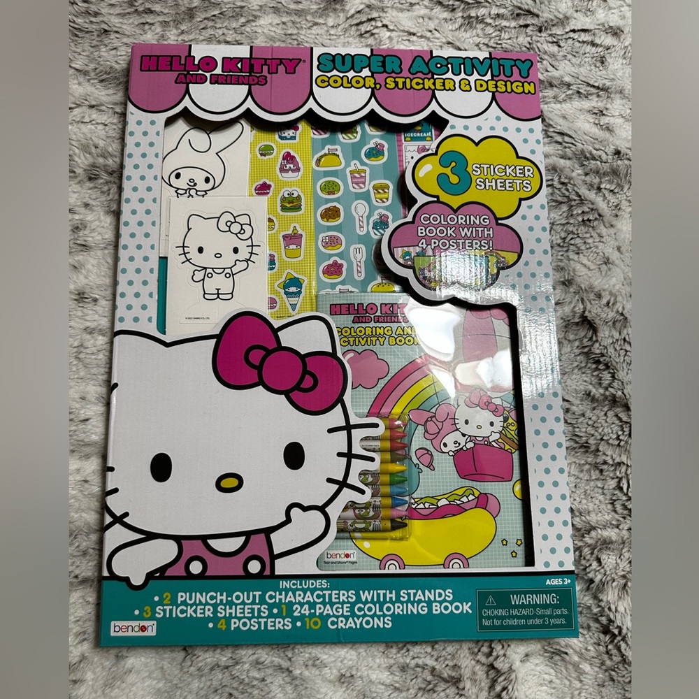 Hello kitty coloring and sticker set